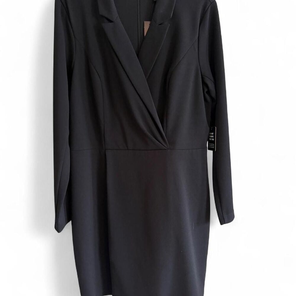 Express Women's Black and Navy Dress